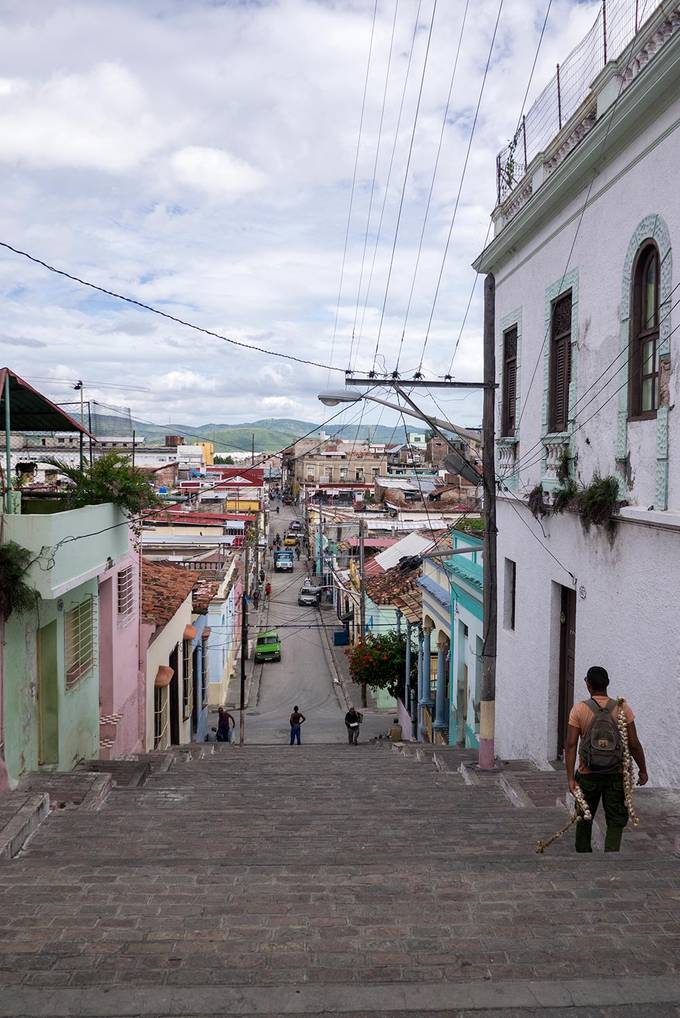 The city steps