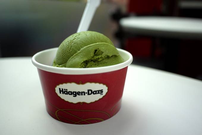 green tea flavoured Haagen Daas