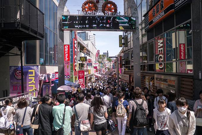 The crowds in Harajuku