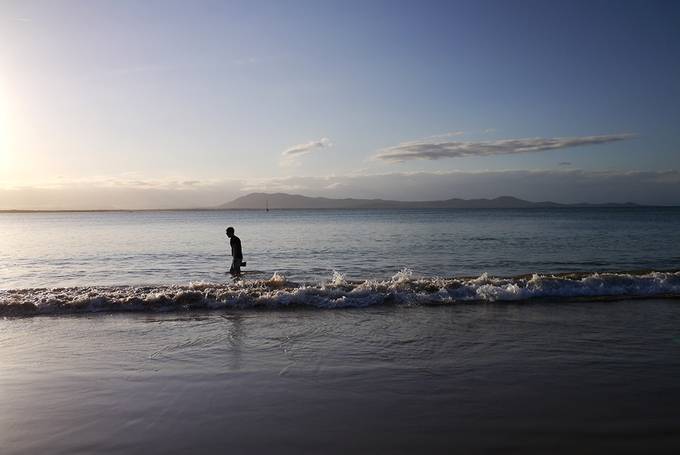 Colin in the sea