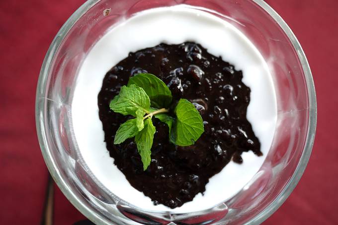 Black rice pudding