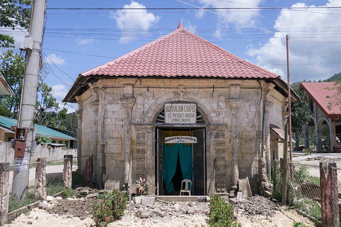 Damaged church