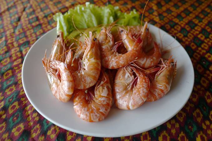 Plate of prawns