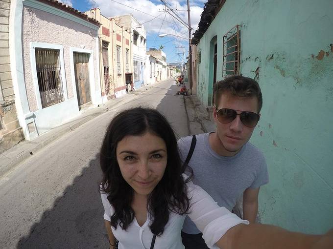 A selfie in the Los Hoyos neighbourhood