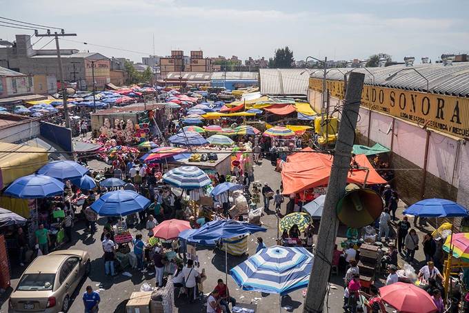 Stalls outside Mercado Sonora