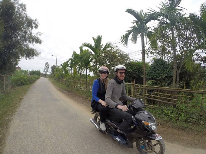 Matt and Alice on their bike