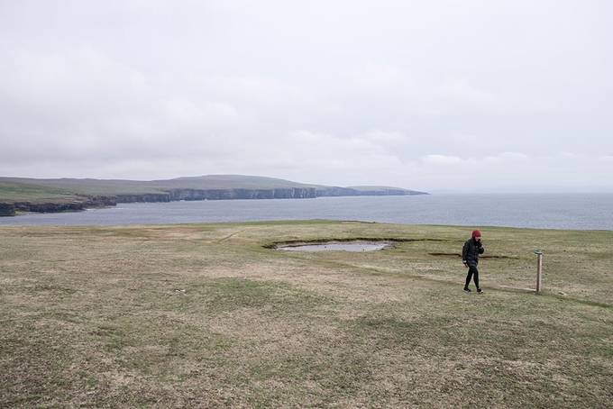 Walking across Noup Head