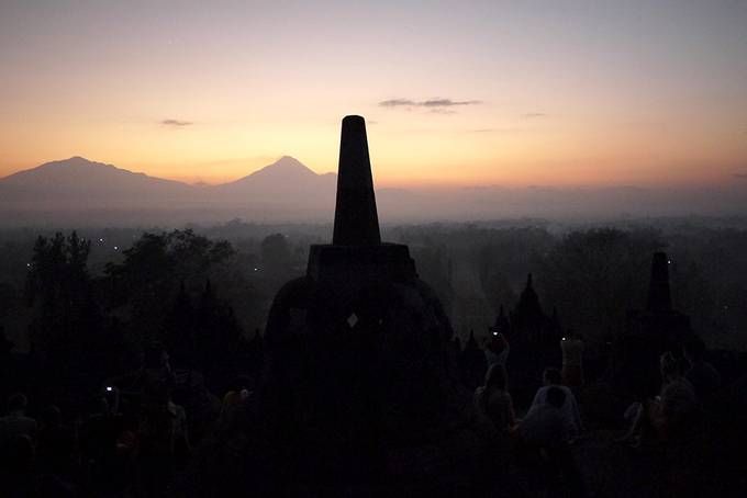 Sunrise at the temple